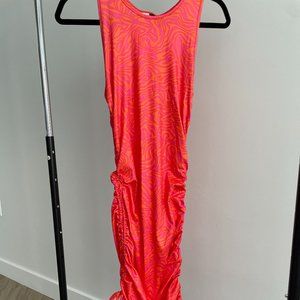 Zebra Print bodycon Midi Dress